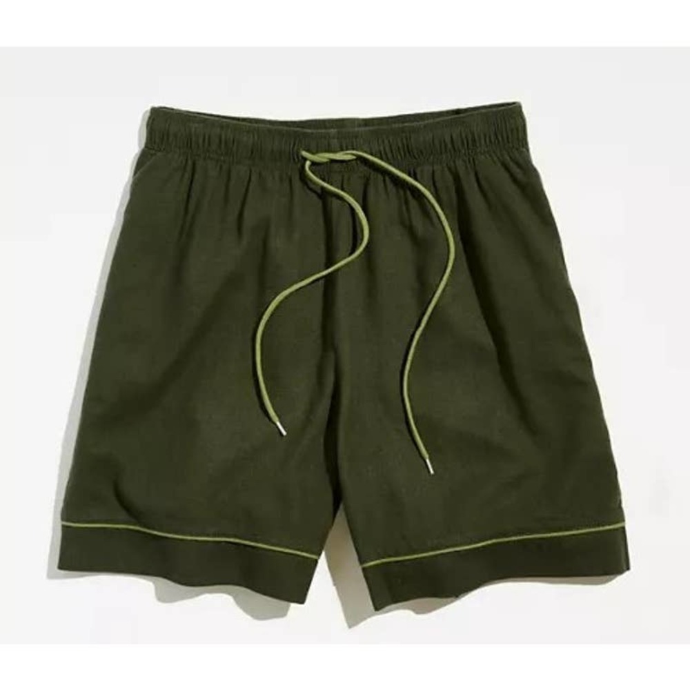 NWT Standard Cloth Linen Basketball Short in Dark Green size Large